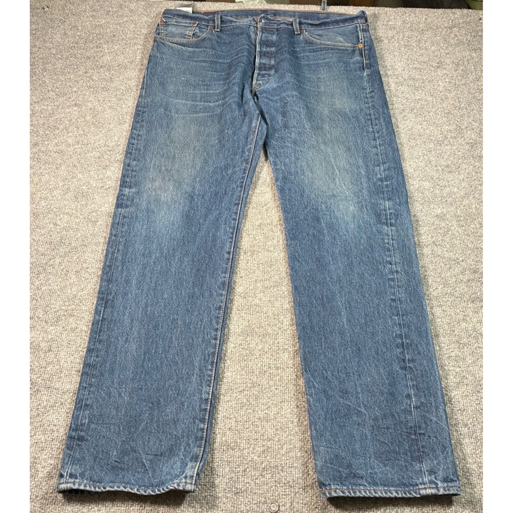 Levi's 501 Original Jeans Mens 40x36 Blue Straight Leg Button Fly Denim Big Tall